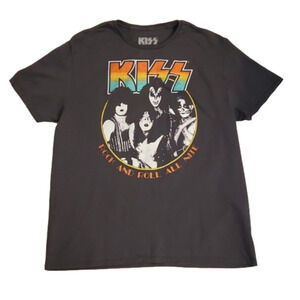 Mens/Unisex KISS dark gray graphic tee size XL.